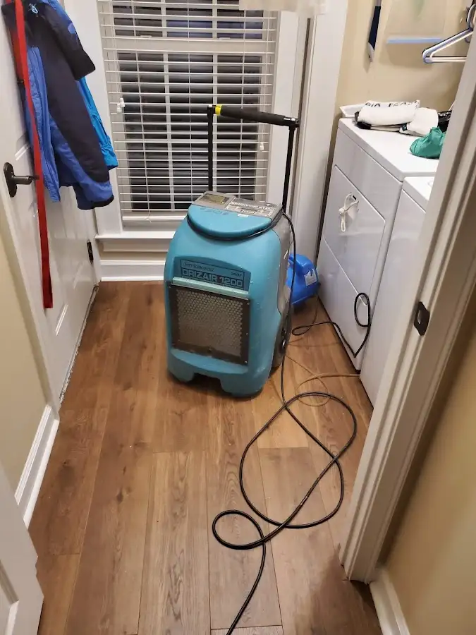 Commercial dehumidifier deployed for Flood Damage Cleanup in Lisle